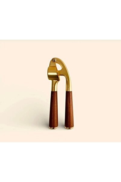 mirena ateiler مطحنة الثوم الذهبية من أكاسيا سابلي - هيكل معدني، قطعة واحدة