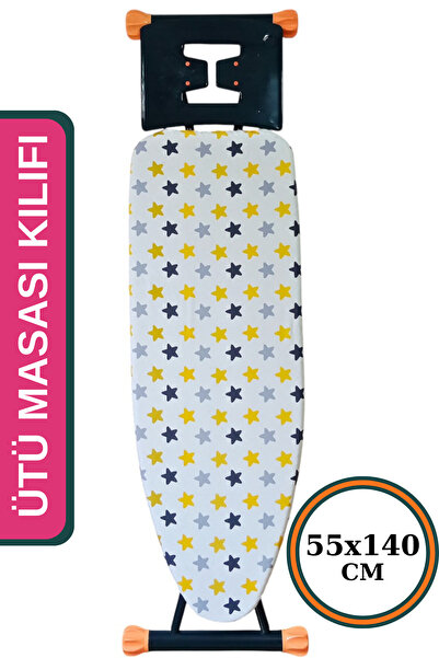 ASEV HOME Ütü Masası Kılıfı Keçeli İpli Stoperli Büyük Boy 55x140 cm Lucky Star