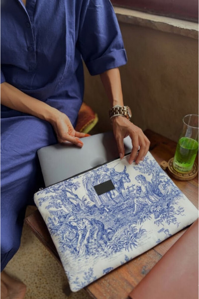 Goshıkı French Porcelain Patterned 14.5 Inch Notebook Bag Compatible with Lap...