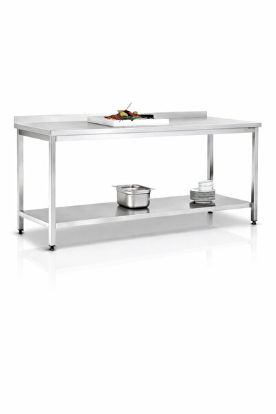 sc sonsesconcept Çalışma Tezgahı Alt Tablalı , Paslanmaz , Çelik , Krom, 140x...