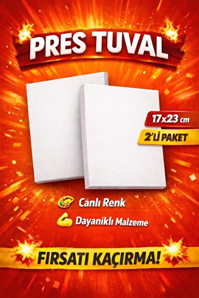 mercan tuval Mercan Pres Tuval 17 Cm X 23 Cm 2 Li Paket