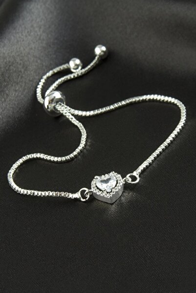 BRIDEIST WEDDING CO سوار قابل للتعديل مرصع بحجر على شكل قلب | هدية للحبيب بتف...