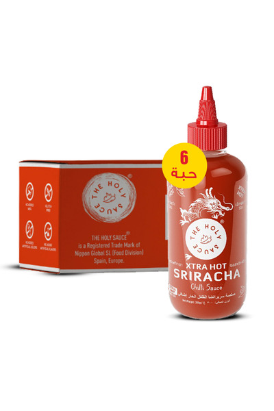The Holy Sauce ذا هولي صوص كرتون صلصة فلفل حار إضافي سيراتشا 300 جم × 6 عبوات