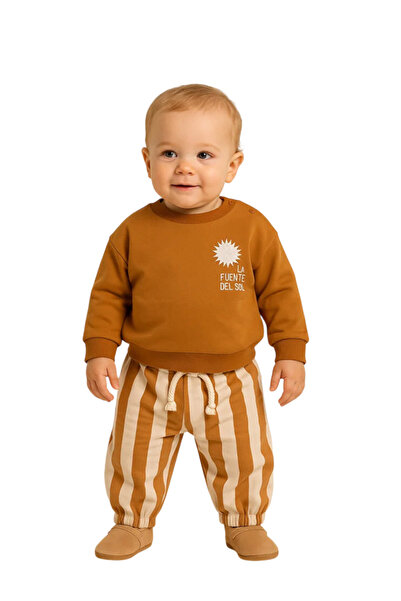The-kid.co Cozy Stripes Baby Boy Set - Mustard