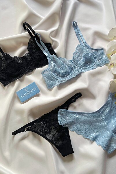 MAİZEN Dantel Balenli Bralet Takım Set
