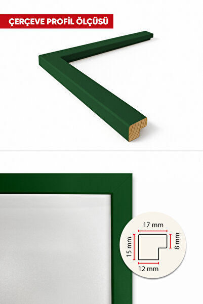 HOMEPACK 30X42 CM Rama pentru poster cu rama din lemn verde, rama goala, VERD...