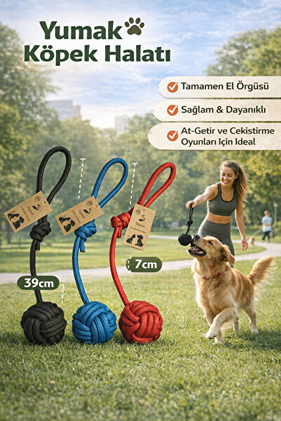 Yumak Köpek Halatı (Siyah)