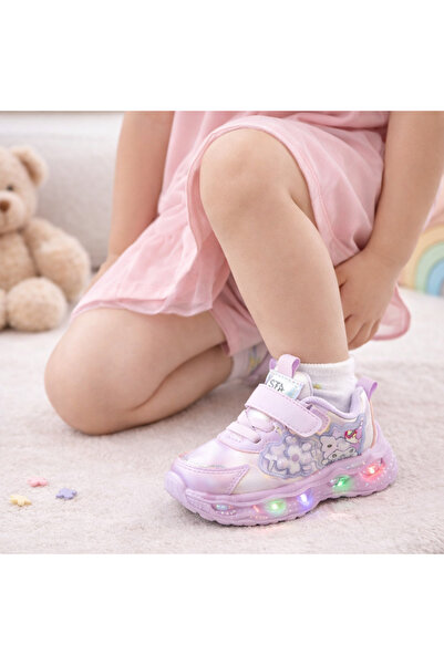 Bebelul Adidasi cu luminite in nuante lila - Cute Doll