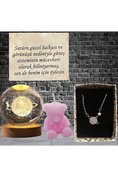 ARMOR4 NANO CERAMİC COATİNG Led Işıklı Cam Satürn Kız Küre Çelik Satürn Kolye...