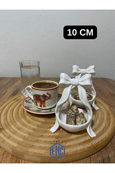 ENC Tasarım 2’li Fiyonk Tasarımlı Kahve Yanı Lokumluk ve Sunumluk Seti