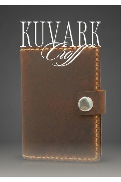 KUVARK حامل بطاقات شفاف متعدد الأقسام من كروف - بني
