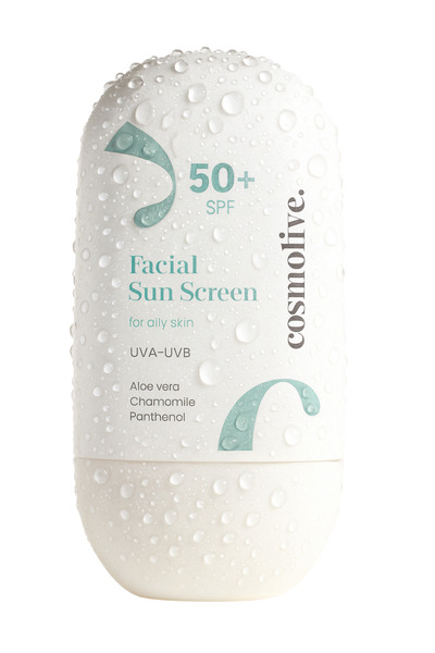 Cosmolive Güneş Kremi %100 Doğal Su Bazlı Yüz Spf 50 Yağlı Ciltler İçin