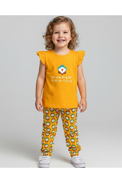 Ege Bebek COPII FETE VISCOSĂ TIREL TIREL LEGGINGS CU TRICOU TT 2-3-4-5-6 ANI ...