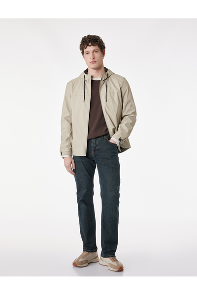 Koton Памучни панталони с прав крак, нормална талия и прав крой - Mark Jean