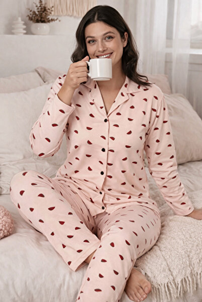 Işılay Milan Soft Gömlek Yaka Pijama Takımı – Rahat Şık Kadın Pijama