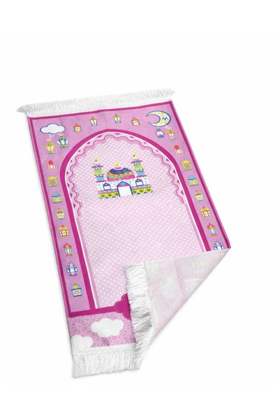 KEYFHOME Pembe Cami Desenli Kız Çocuk İsimli Seccade , Namazlık