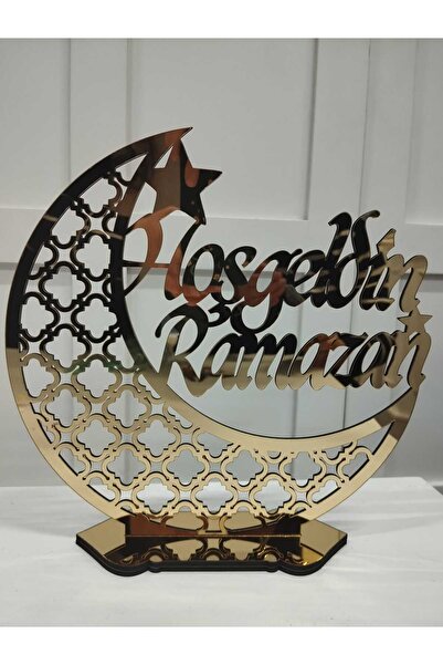 Genel Markalar altın pleksi Hoşgeldin Ramazan hilal süsü dekoratif