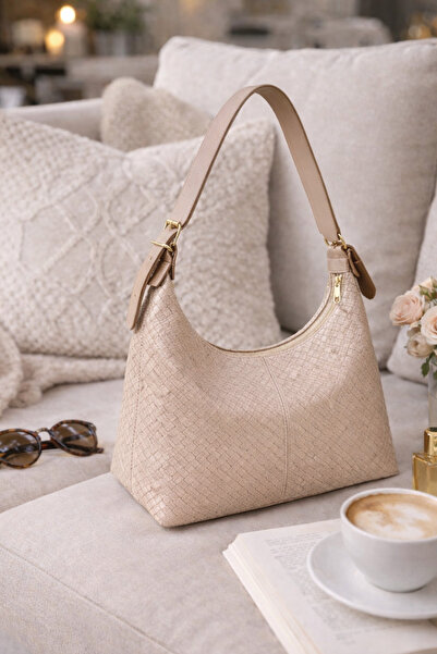 DENSİLA Women's Mink Patterned Shoulder Bag