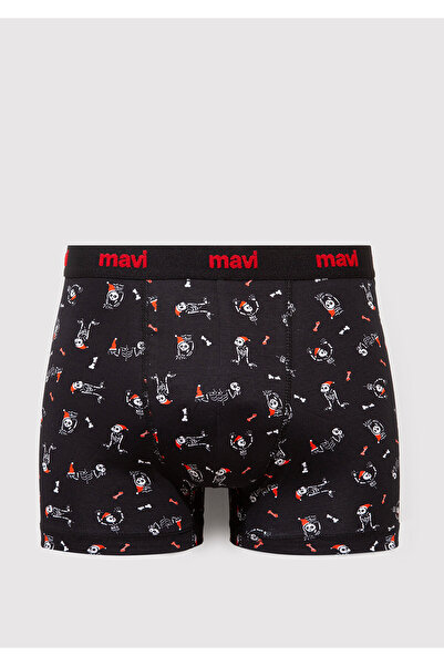 Mavi Yılbaşı Temalı Baskılı Boxer 0912176-900