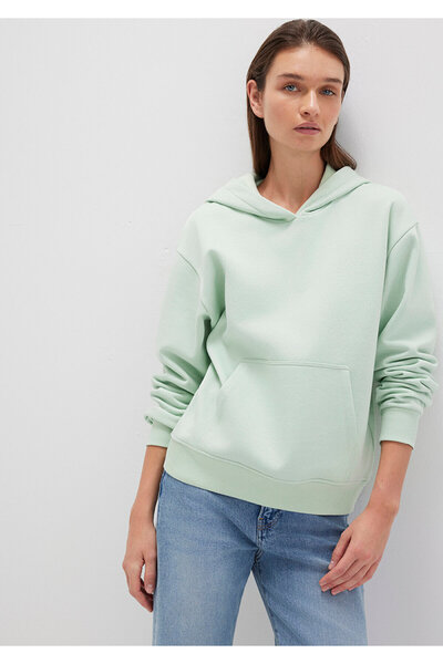 Mavi Kapüşonlu Yeşil Basic Sweatshirt 167299-71449