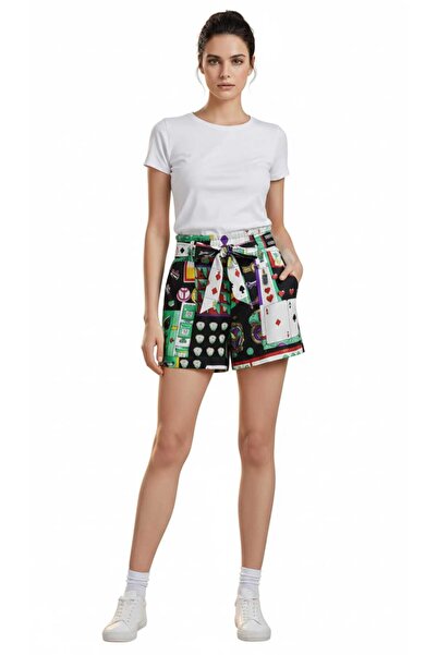 Butik Шорти з еластичним поясом, кишенями та віскозною тканиною