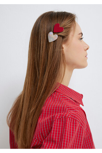 Mavi 2li Kalp Klipsli Toka 1913891-10076