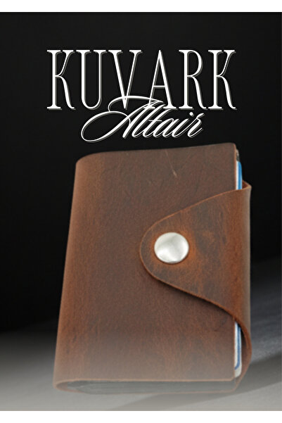 KUVARK حامل بطاقات ألتير أكورديون - محفظة |   جلد عجل طبيعي |   مصنوع يدويًا