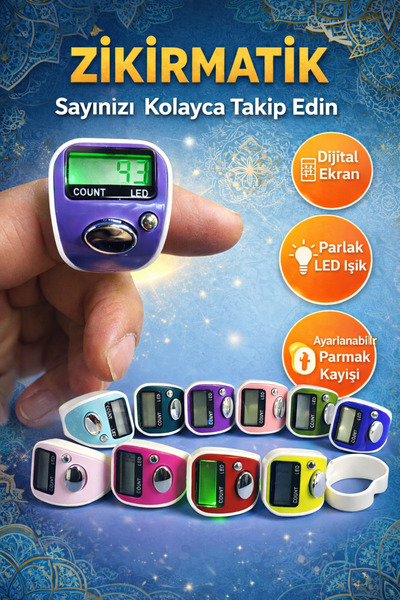 eneci METAL GÖRÜNÜMLÜ 2 TUŞLU YENİ MODEL 1.SINIF KALİTE ZİKİRMATİK 1 ADET