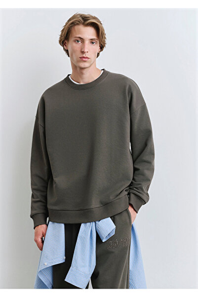 Mavi MV91 Sweatshirt mit Rückendruck in Grün 0S10405-71542