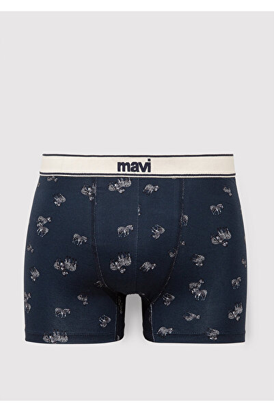 Mavi Zebra Baskılı Lacivert Boxer 0911981-26828