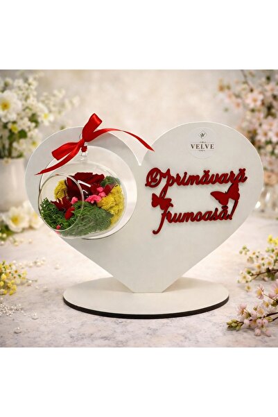 velve Suport ornamental tip tablou Picture March,aranjament floral trandafir ...