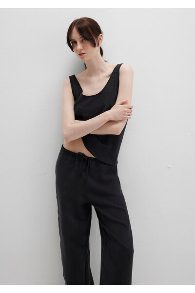 Mavi Anthrazitfarbene Lyocell-Bluse 1211166-70087