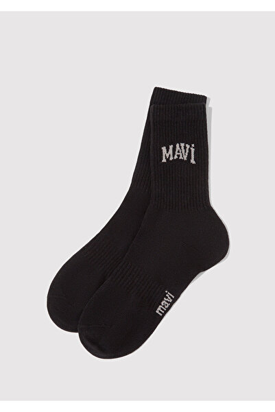 Mavi Schwarze Socken mit Logo-Print 0911160 -900
