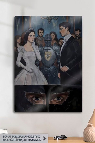 DekorHane Pictură metalică - Cavaler și Prințesă, Garda Inimii, Poster Povest...