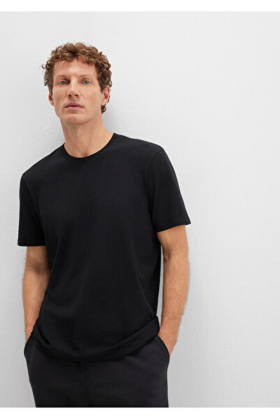 Mavi Tricou de bază negru elastic cu croială normală 0610252 -900