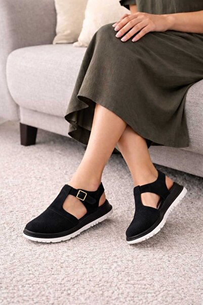 POTEEN Sandale Ofi pentru femei, cu talpă anatomică, cu cataramă, casual, din...