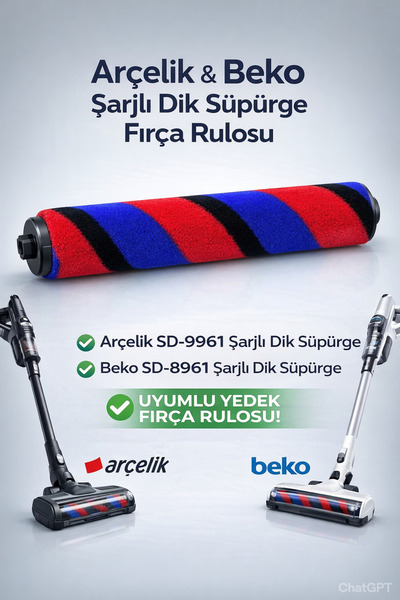 Beko SD-8961 Şarjlı Dik Süpürge Fırça ORİJINAL YEDEK PARÇA