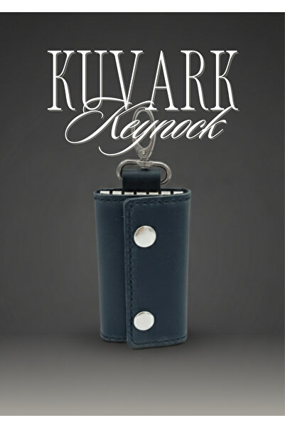 KUVARK Keynock Genuine Leather Key Holder - Keychain with 6 Key Capacity - Black