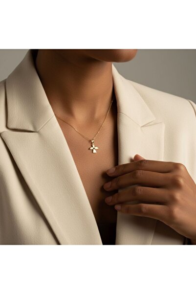 Altıncık 14 Ayar Altın Melek Kolye