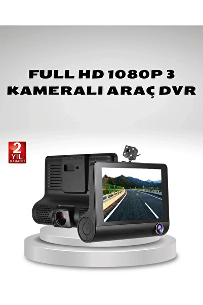 Epilons Cameră auto 3-Canal Full HD DVR 1080p cu vedere nocturnă și senzor G