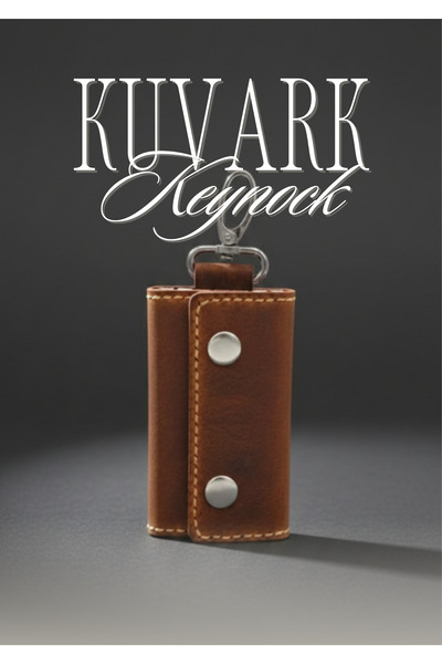 KUVARK Breloc din piele naturală Keynock - Breloc cu capacitate pentru 6 chei...