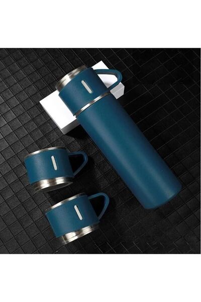 Genel Markalar İkrelisa.3 Bardaklı Termus, Paslanmaz Çelik Termos, Vakumlu Ça...