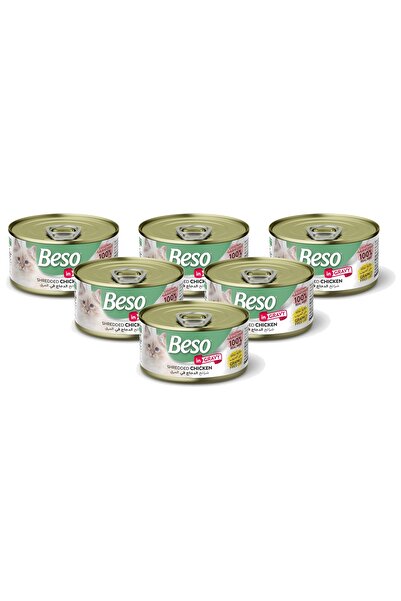 Beso دجاج مبشور في مرق للقطط البالغة - طعام رطب للقطط خالٍ من الحبوب مع دجاج ...