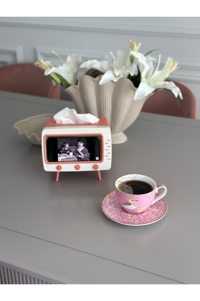 NOVVO Retro TV Peçetelik Telefon Tutucu