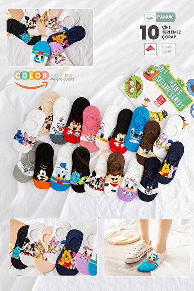 Color Socks 10 perechi de șosete de damă, distractive și drăguțe, (EXTRA MOALE)