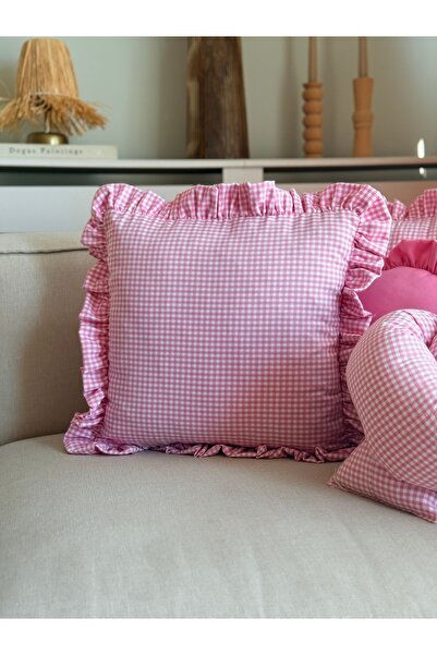 KaiAtelier غطاء وسادة مربع مكشكش من كاندي / غطاء وسادة