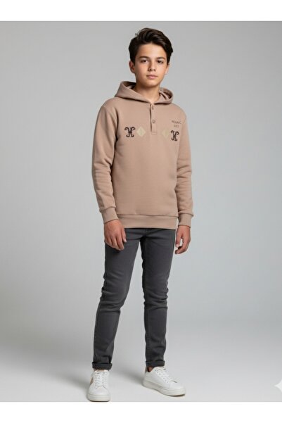 nk kids سترة للأولاد بغطاء رأس بإغلاق سريع قماش ممشط قابلة للغسل مطبوع سترة م...