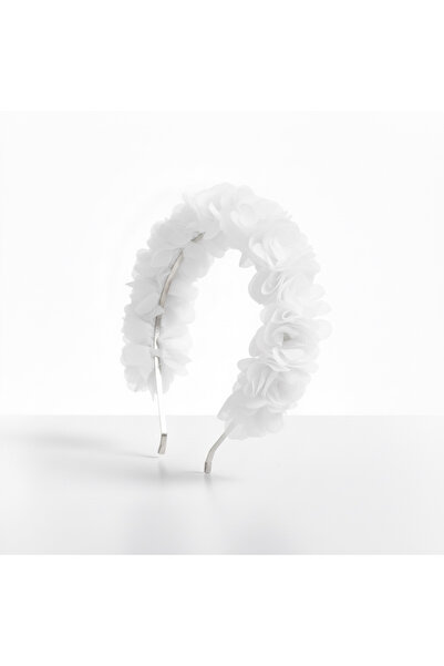 BTRENDY Çiçekli beyaz lohusa,düğün,nişan,bride to be,nedime taç
