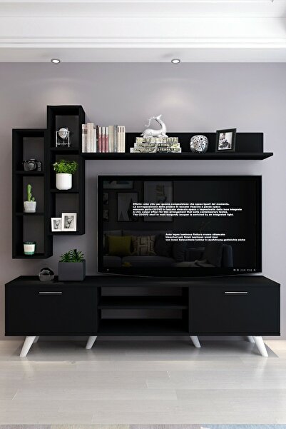 Moonlife Istanbul Dolaplı Tv Ünitesi 2 Siyah