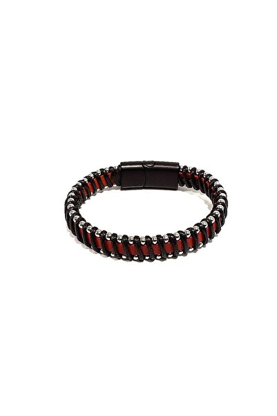 Herşey Nota سوار رجالي من الجلد الطبيعي باللون البني والأسود من أورمان شيلد |...